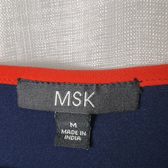 DRESS sz 12, colorblock ,gold colored chain detail , heavy ,fitted,MSK,Macy’s - Picture 11 of 13